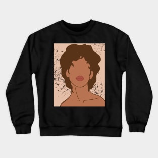 Minimalist Boho African American Woman Crewneck Sweatshirt